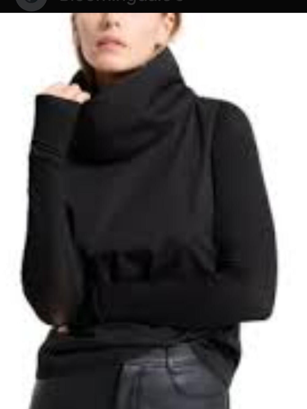 Marcella NYC, Atlantic Top Poplin cotton oversized High collar top Minimalist - Picture 2 of 12